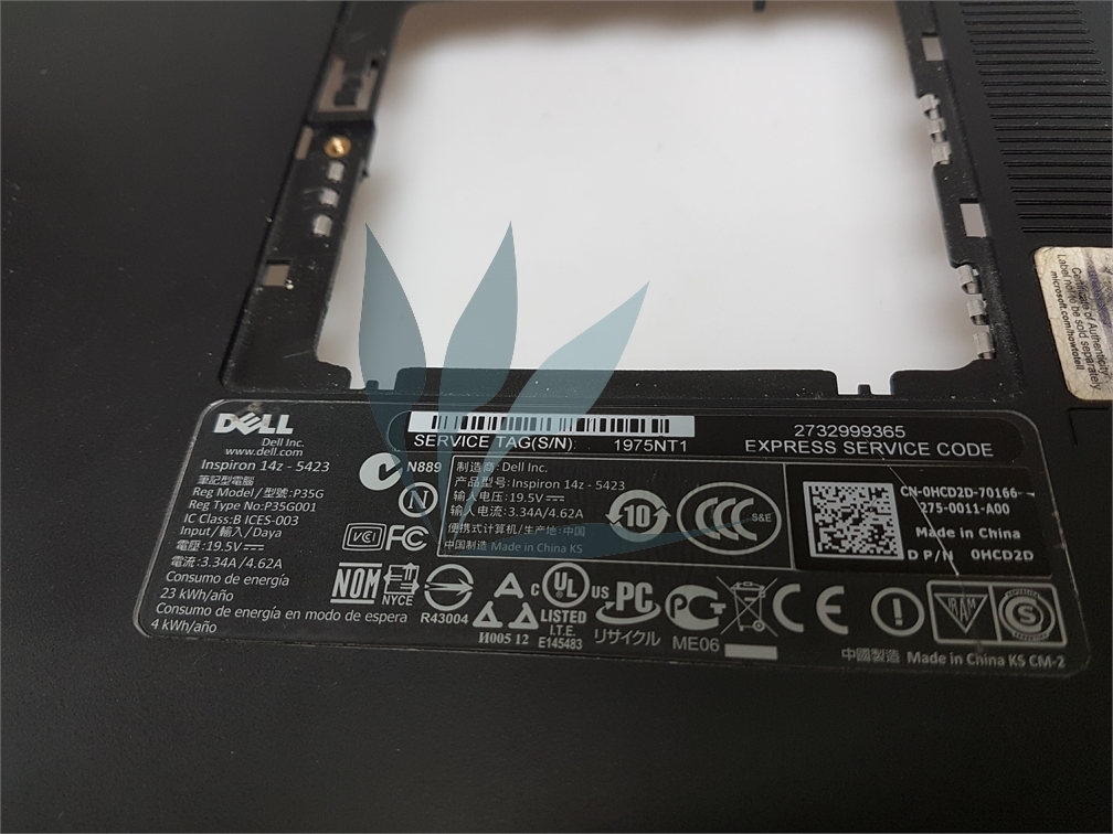 Fond de caisse pour DELL Inspiron 14z-5423