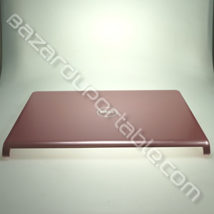 Plasturgie écran capot extérieur couleur rose pour DELL Inspiron 1564 (à notre quelques petites rayures et 2 clips cassés côté droite)
