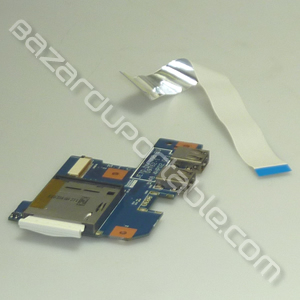 Carte fille sortie USB et lecteur de carte avec nappe pour Packard-Bell Easynote LM94