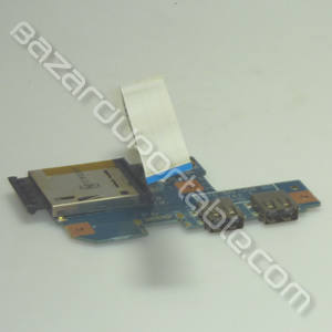 Carte  fille sortie USB avec lecteur de carte et sa nappe pour Acer Aspire 7551G