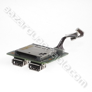 Carte sorties USB et lecteur de carte avec son câble soudé pour HP pavilion 6530B