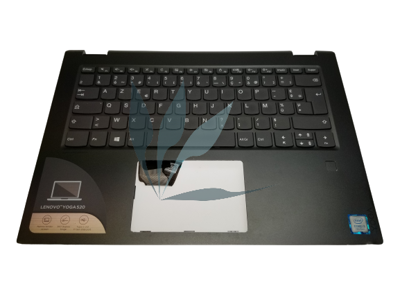 Clavier noir avec repose-poignets pour Lenovo Yoga 520-14IKB