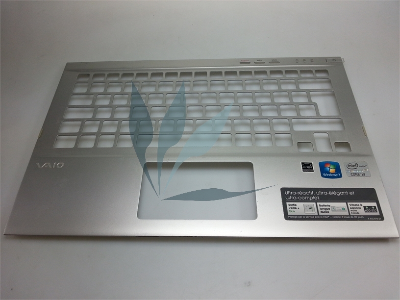 Repose-poignets argenté sans clavier ni touchpad pour Sony Vaio SVT131A11M