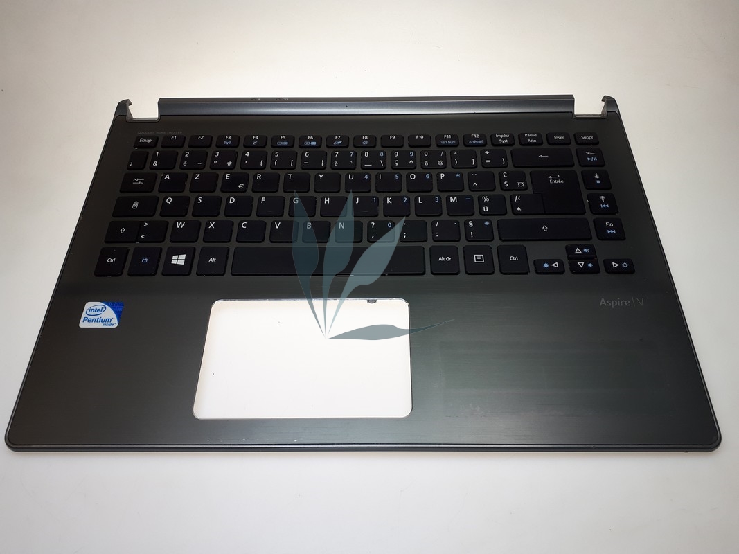 Plasturgie repose poignets gris foncé avec clavier francais sans touchpad pour Acer Aspire V5-472P