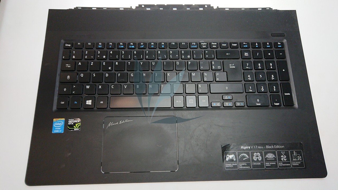 Clavier français avec plasturgie repose-poignets noir avec touchpad pour Acer Aspire Nitro VN7-791G