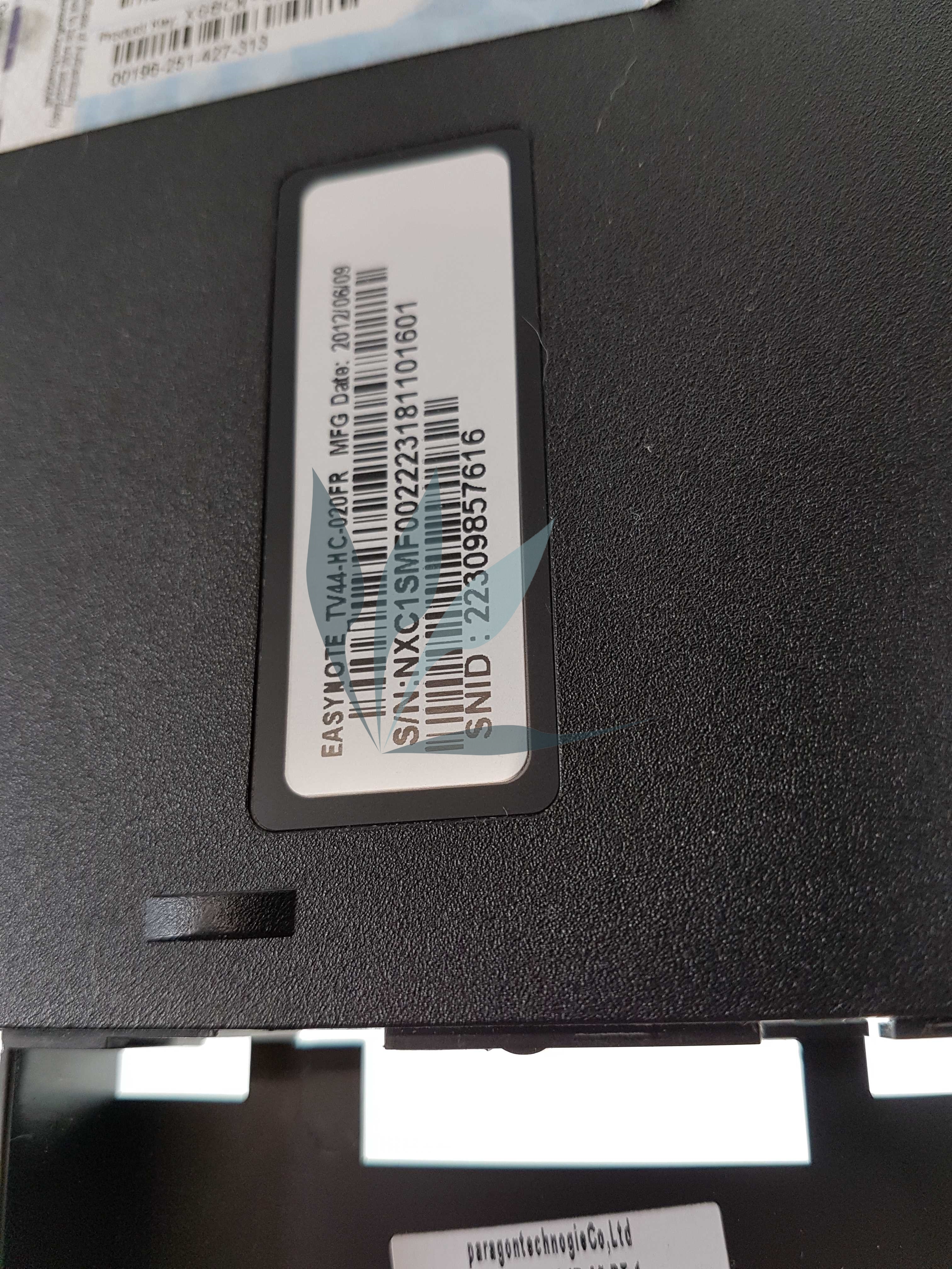 Plasturgie fond de caisse noire pour Packard-Bell Easynote TV44HC