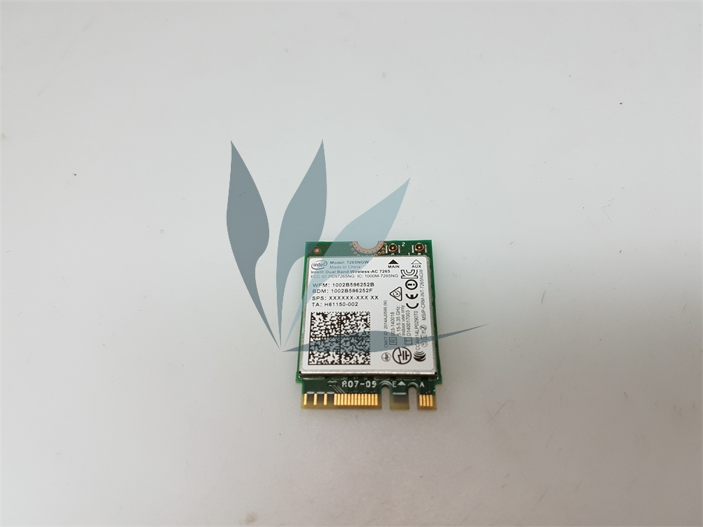 Carte interne slim pour connexion sans fil Wifi et Bluetooth pour notebook Asus.
Carte combo.
Modèle : Intel 7265NGW
Format : slimcard
Normes : IEEE 802.11AC
Bluetooth 4.1 pour Asus ux305ca et UX305FA