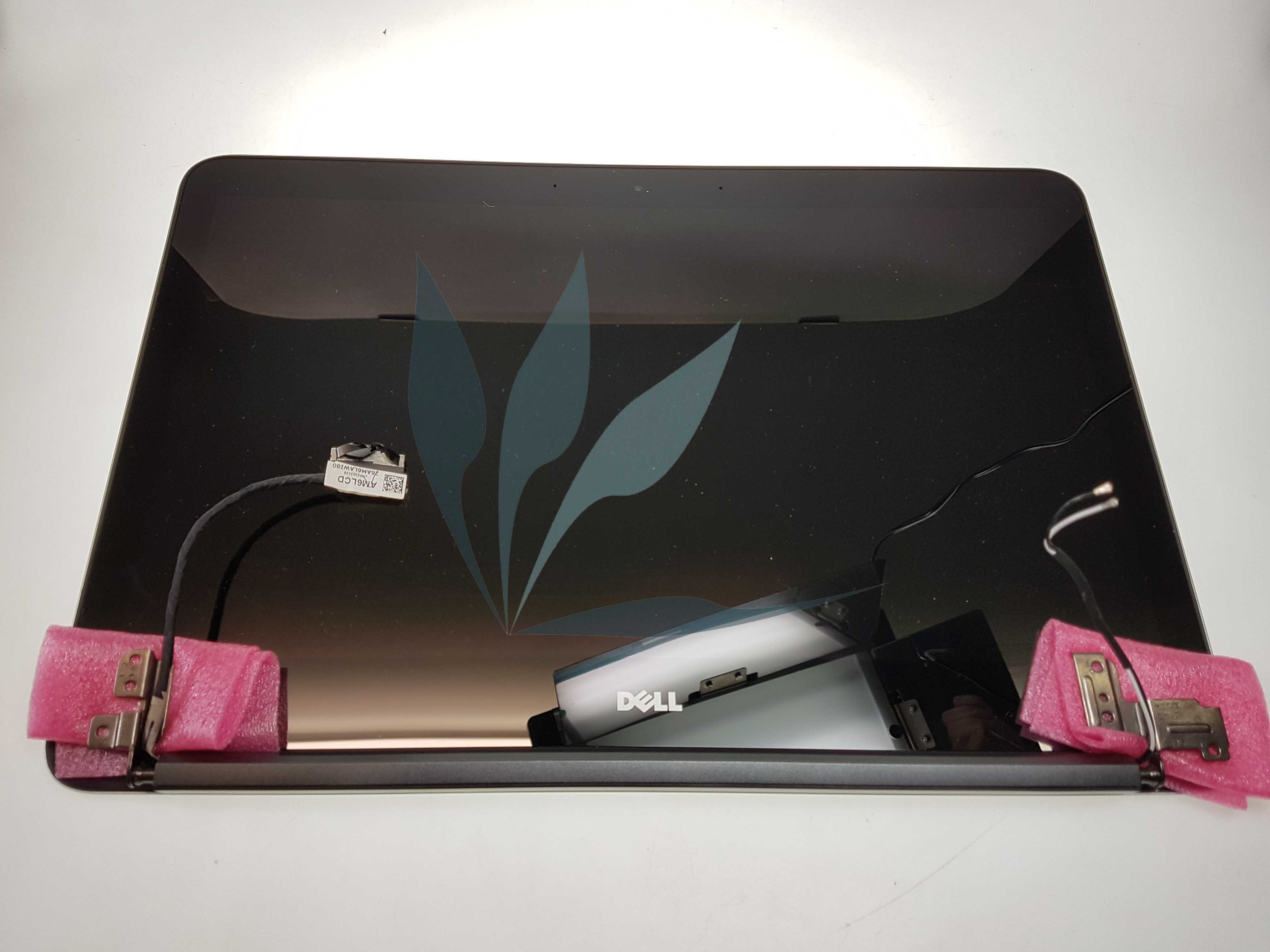 Module écran tactile UHD 4K LCD avec capot argent, charnières et cable LCD (081gyc)pour DELL Inspiron 15-7548