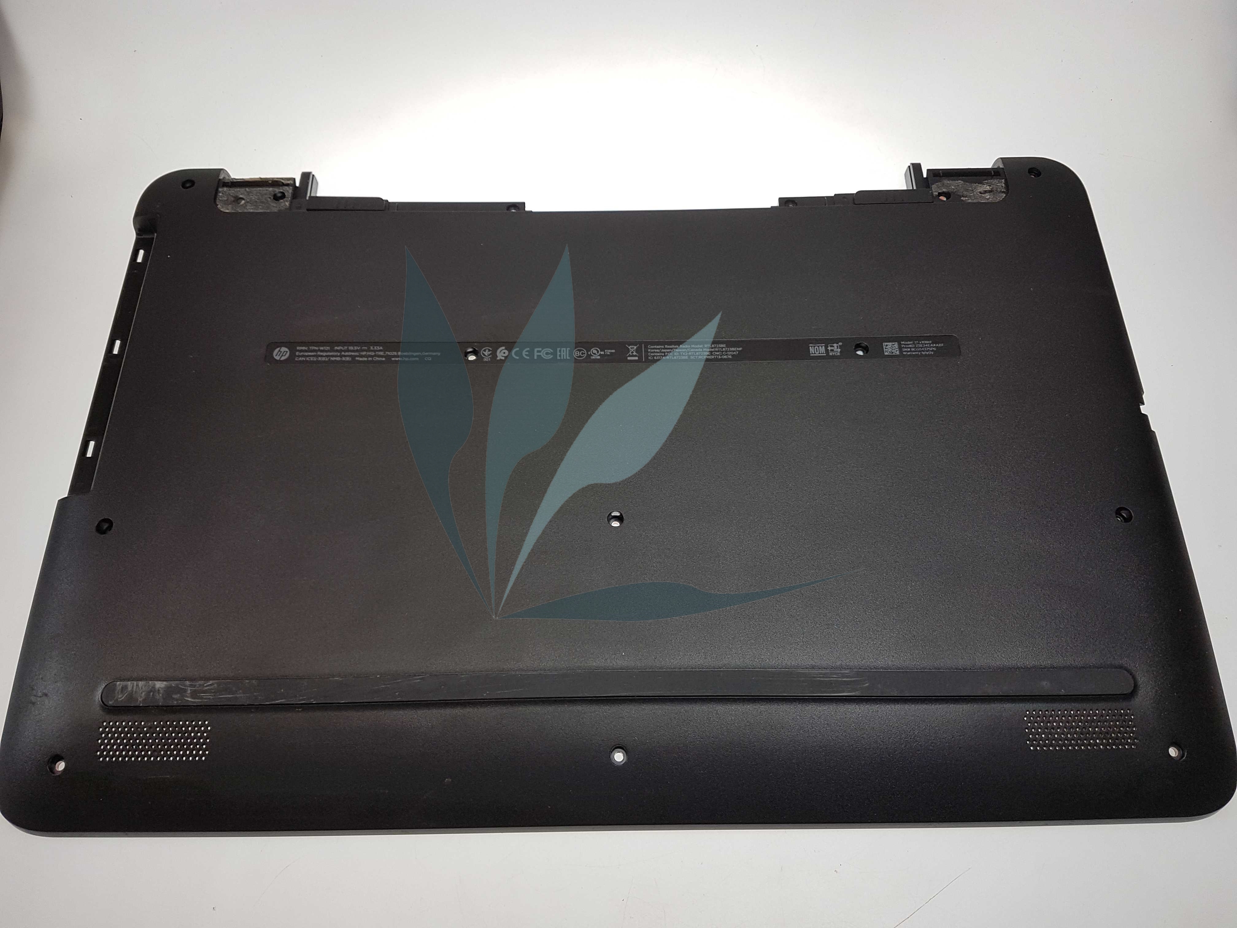 Plasturgie fond de caisse noire pour HP 17-x108nf