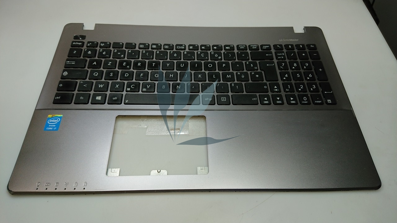 Clavier français avec repose-poignets gris sans touchpad pour Asus R510LC