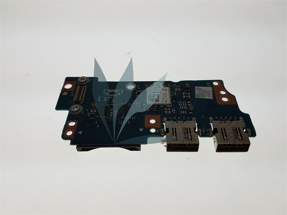 Carte fille IO board composée de deux ports USB, 1 lecteur de carte et la carte wifi pour Asus ux305L