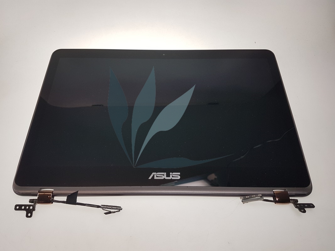 Module écran complet pour UX360UA comprenant :  - une dalle 13.3" Full HD  - le LCD bezel (façade avant)  - la LCD cover gris (coque arrière)  - le cable d'écran et les antennes Wi-Fi  - les charnières pour Asus ux360U
Etat impeccable
