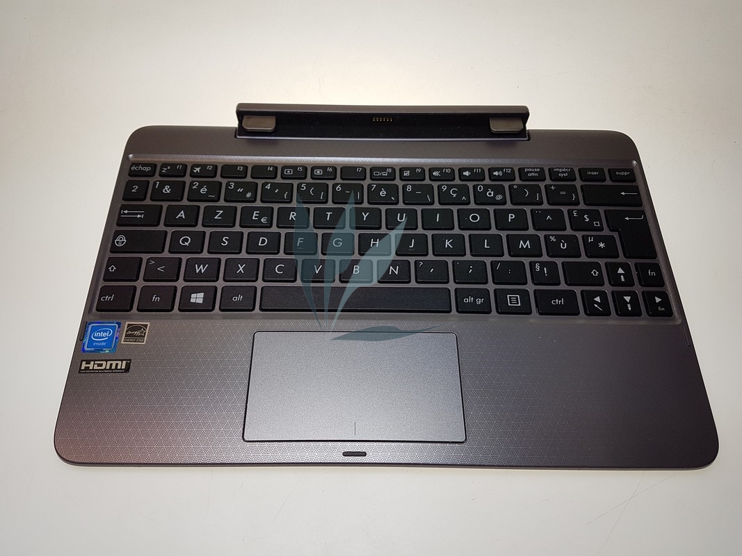 Clavier français gris + repose-poignets + fond de caisse et fixation dock pour Asus T101HA