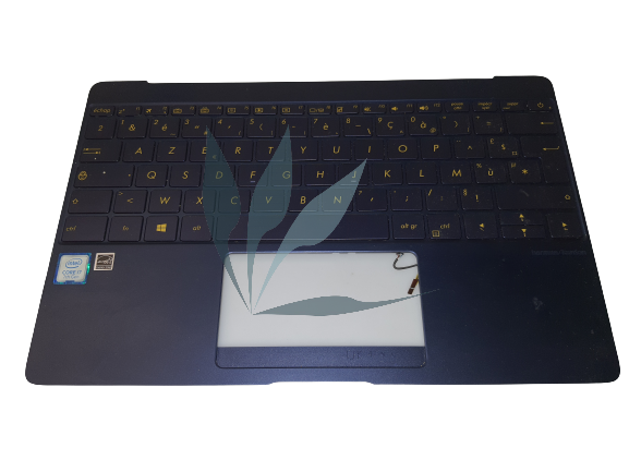 Clavier francais avec repose-poignets bleu pour Asus Zenbook UX390UA