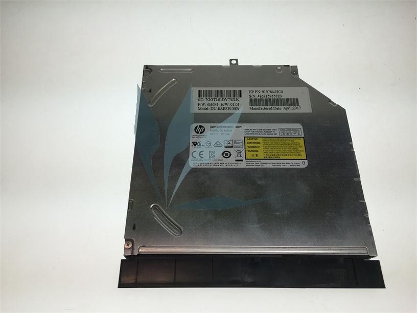 Lecteur graveur DVD/RW avec bezel pour HP Pavilion 15-ay509nf