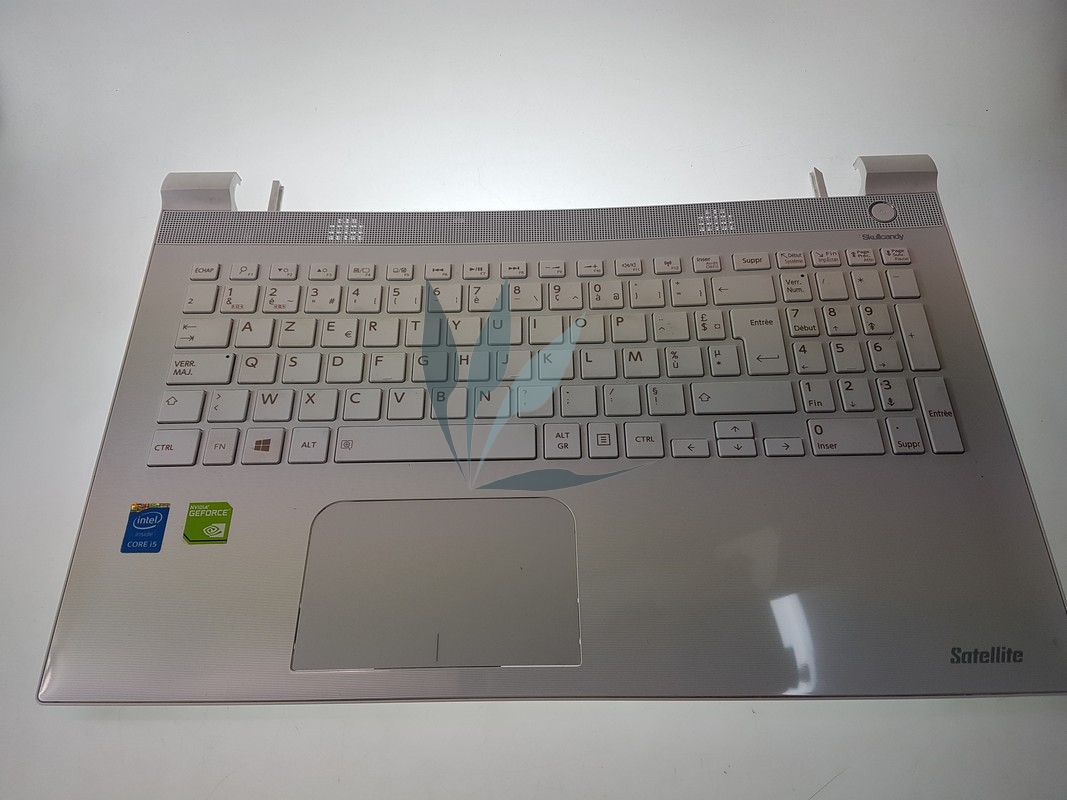 Repose-poignets blanc avec clavier et touchpad pour Toshiba Satellite L50-C