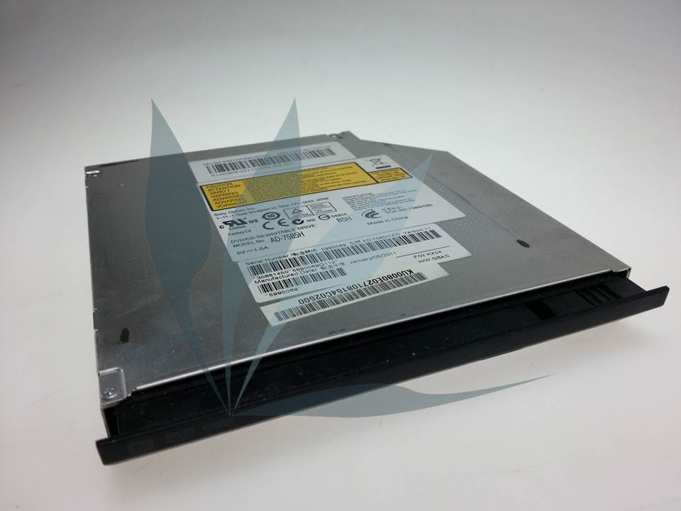 Lecteur graveur de CD/DVD avec façade et caddy pour Acer Aspire 7745G