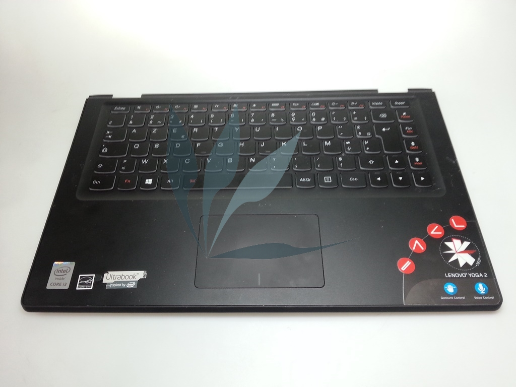 Repose poignets noir avec clavier touchpad et connectiques pour Lenovo Yoga 2 13