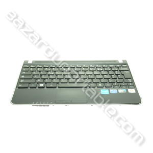 Clavier incorporé dans capot repose poignée pour Samsung N210 (à noter une petite fissure sur la plasturgie en bas à droite, voir photo)