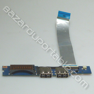 Carte sorties USB et lecteur de carte avec nappe pour Samsung NP530U3B