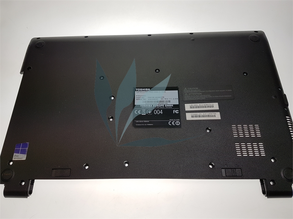 Plasturgie fond de caisse pour Toshiba Satellite A50-C