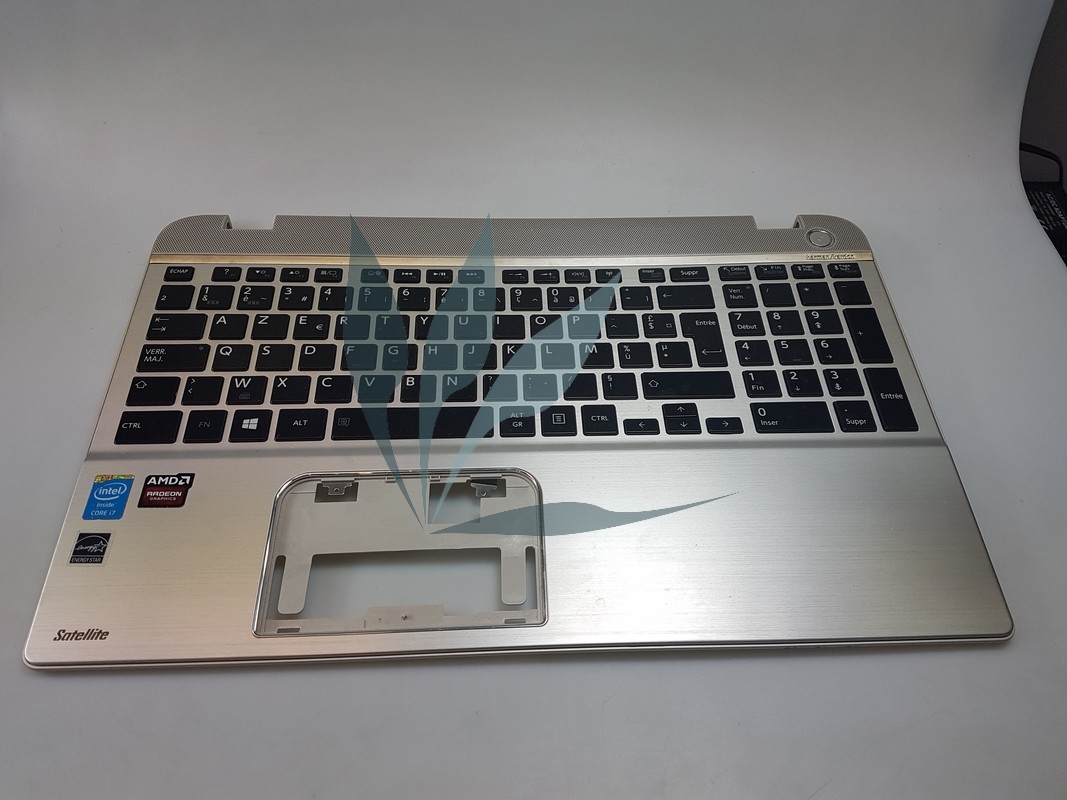 Plasturgie repose poignets blanche avec clavier français sans touchpad pour Toshiba Satellite P50-B