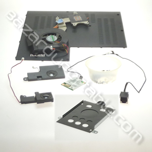 Kit pièces pour Acer Aspire 5535 comprenant:
- Radiateur/ventilateur
- Haut-parleur droite/gauche
- Caddy disque dur
- Carte modem
- Câble réseau
- Plasturgie coque cache principal
- Kit de visserie