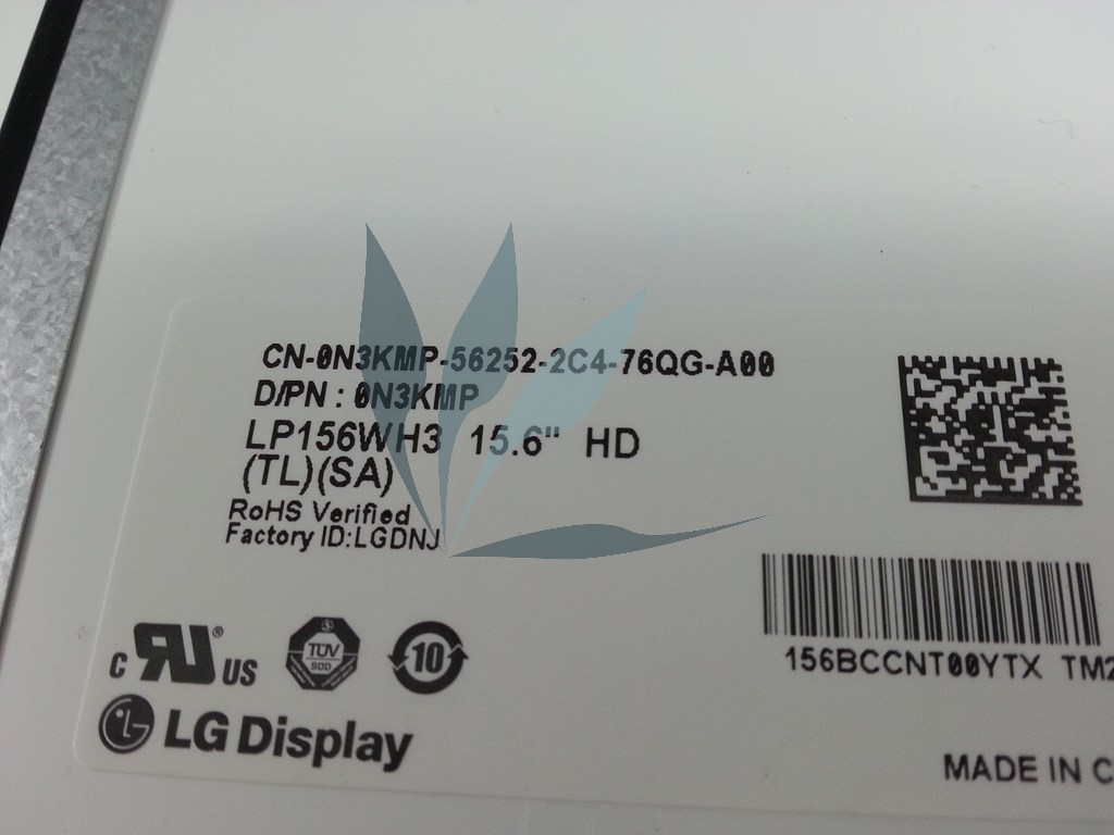 Dalle LCD 15'6 brillante LP156WH3 TL SA pour DELL Inspiron 3521 WXGA Full HD