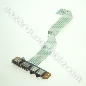 Carte fille sortie USB  et sortie audio avec nappe soudée pour Toshiba Qosmio X770-10M