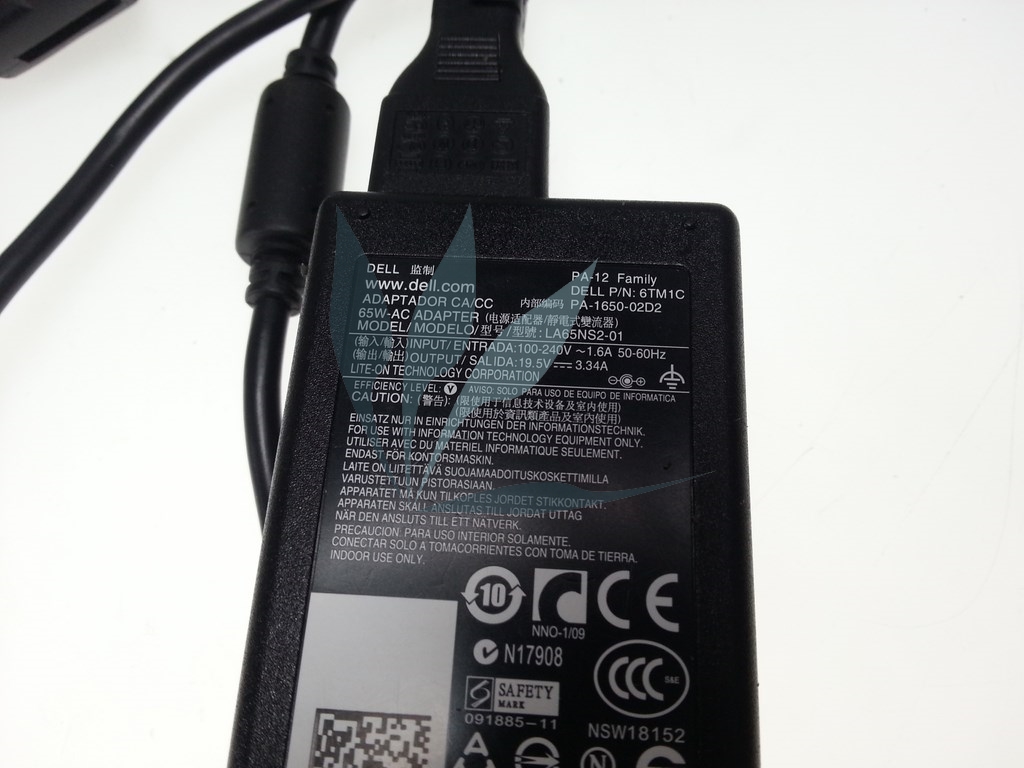Alimentation d'origine 65W pour DELL Inspiron 3521