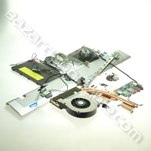 Pack pièces pour Sony VPC F13J8E comprenant:

- plasturgie coque capot écran
- connecteur réseau
- haut-parleur droite/gauche
- Carte audio et son câble (problème avec connecteur USB)
- kit vis
- ventilateur/radiateur
- plasturgie cache disque dur