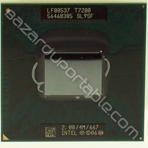 Processeur Intel Core 2 Duo T7200 -
2 Ghz - 4Mo de cache - Bus 667 Mhz - Origine DELL inspiron 9400