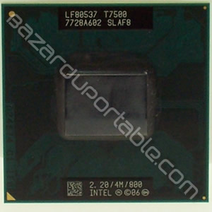 Processeur Intel CORE 2 DUO T7500- 2.20 Ghz - 4 Mo de cache - bus 800 Mhz - origine Fujitsu Lifebook E8410