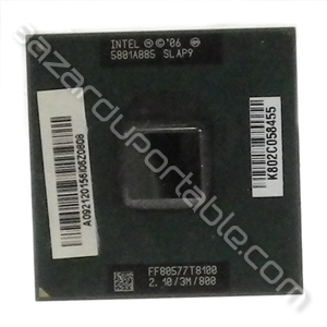 Processeur Intel Core 2 T8100
2.10Ghz / 3M / 800Mhz origine MSI Notebook MS-1719 GX700