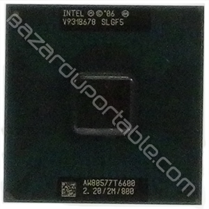 Processeur Intel Core 2 Duo Mobile T6600 - 2.20 Ghz - 2 Mo de cache - bus 800 Mhz - Origine Packard bell easynote LJ65