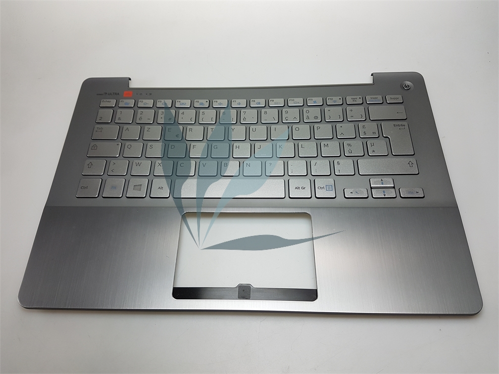 Clavier français avec repose poignets argenté pour Samsung NP730u3e