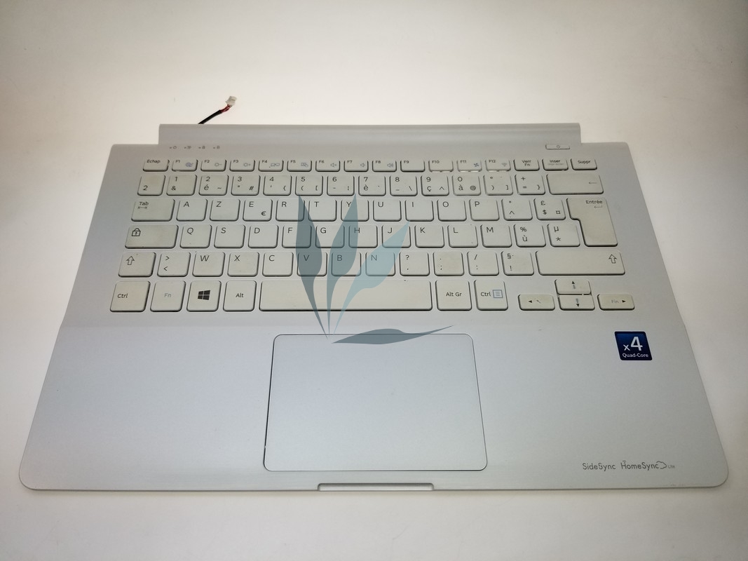 Clavier d'origine blanc avec repose-poignets et touchpad pour Samsung NP915S3G