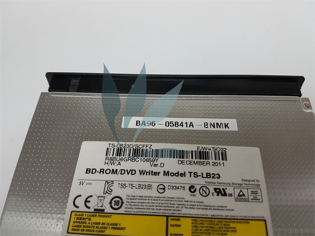 Lecteur optique SATA BD-ROM / DVD avec bezel noir pour Samsung NP700G7A