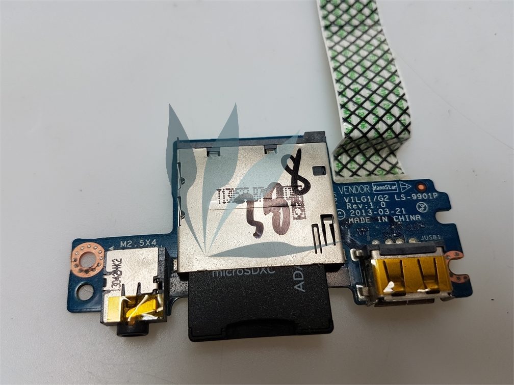 Carte interface carte SD / sortie audio jack / USB avec nappe pour Lenovo G500S